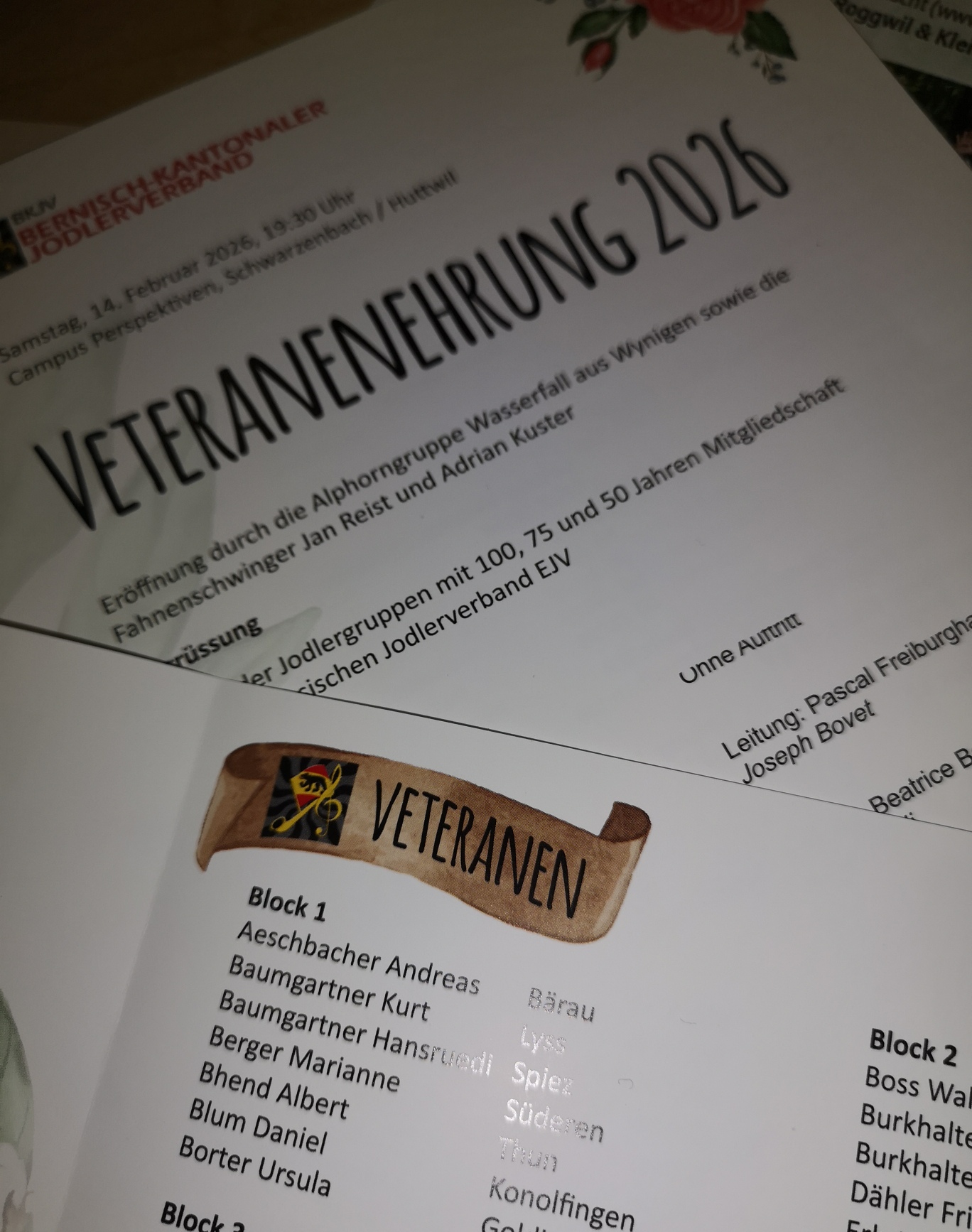 Veteranenehrung BKJV Huttwil, Februar 2026